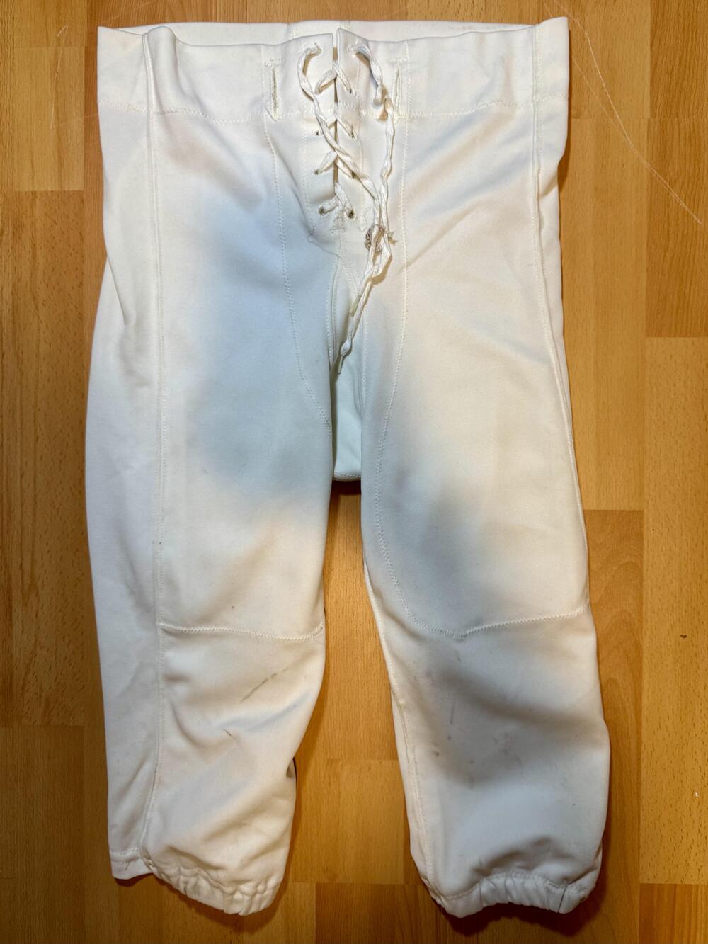 Rawlings Baseball Pants Mens Medium White Lace Front Made USA Adult Game Uniform